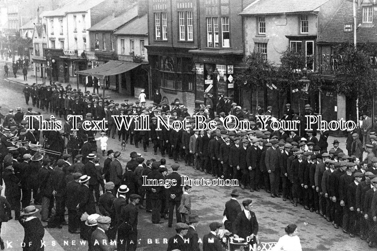 HF 235 - Berkhamsted High Street, Kitchener's New Army, Hertfordshire c1914