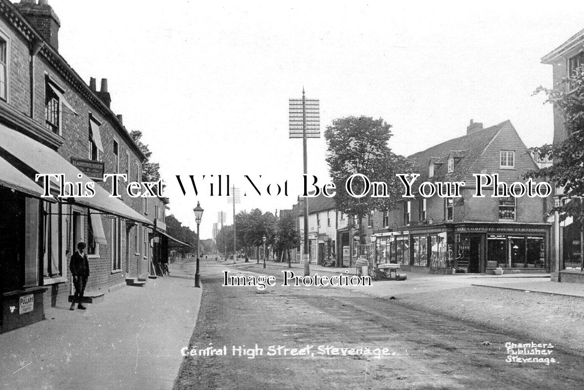 HF 2455 - Central High Street, Stevenage, Hertfordshire c1919