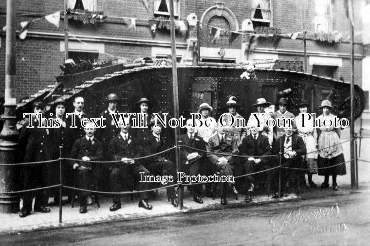 HF 252 - WW1 Tank At Watford, Hertfordshire c1919