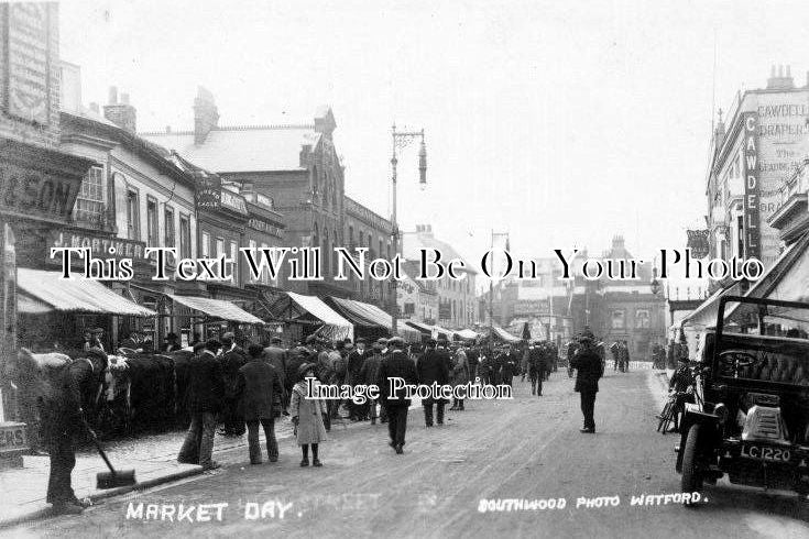 HF 264 - Market Day, Watford, Hertfordshire c1913