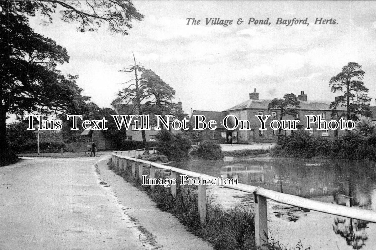 HF 311 - The Village & Pond, Bayford, Hertfordshire