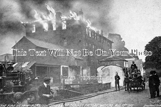 HF 315 - Fire At Cabinet Factory, Watford, Hertfordshire 1910