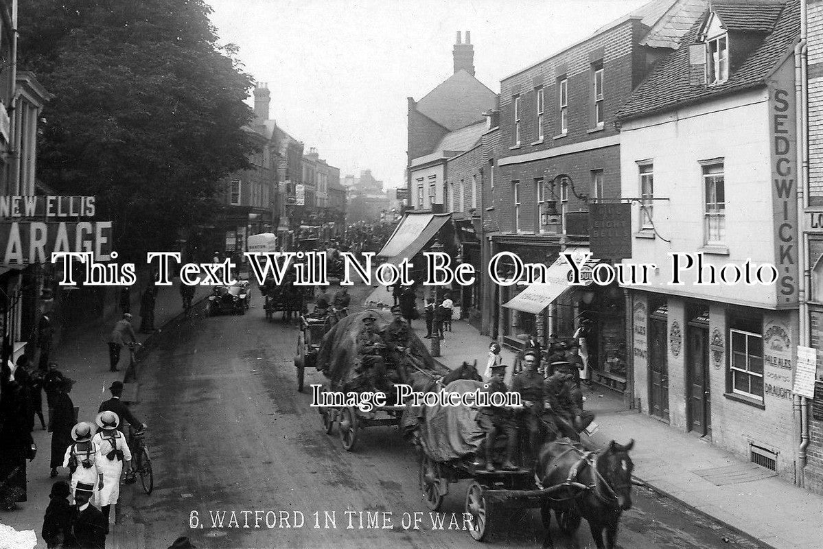 HF 373 - Troops In Watford, Hertfordshire c1914