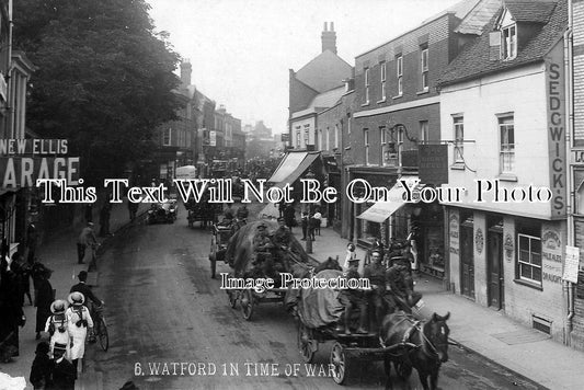 HF 373 - Troops In Watford, Hertfordshire c1914