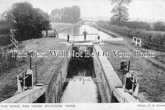 HF 481 - The Canal & Locks, Wilstone, Tring, Hertfordshire c1909