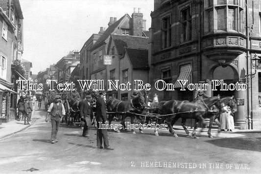 HF 509 - High Street, Hemel Hempstead In Time Of War, Hertfordshire c1915