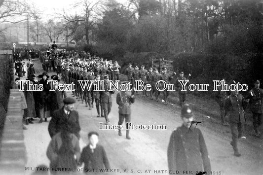 HF 524 - Military Funeral Of Sgt Walker, Hatfield, Hertfordshire Feb 1915