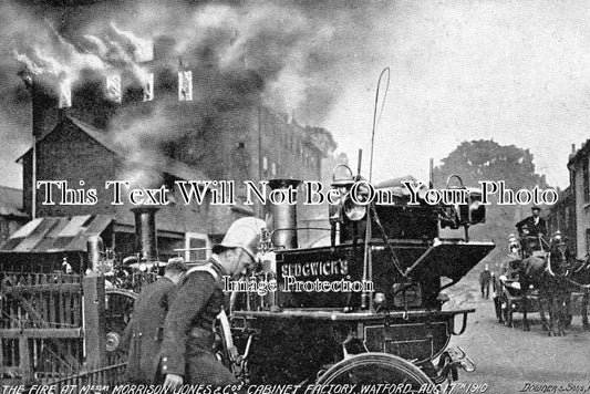HF 555 - Fire At Morrison Jones', Watford, Hertfordshire 1910