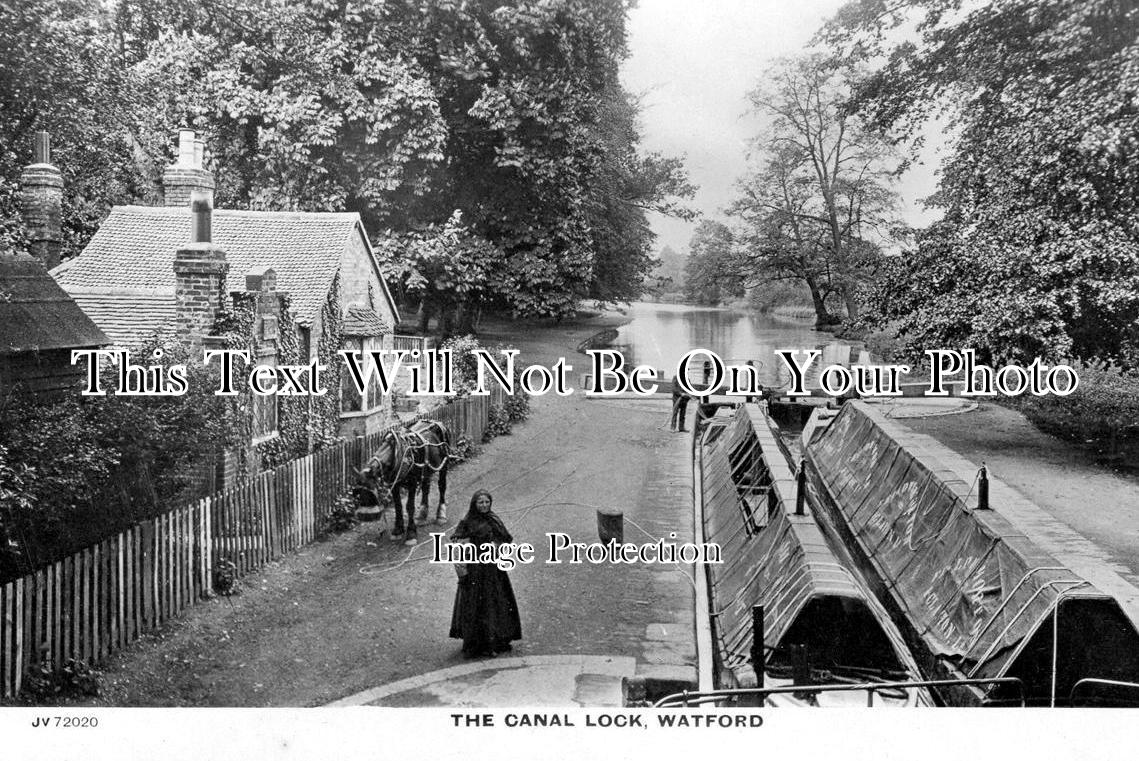 HF 622 - Watford Canal Lock, Hertfordshire c1923