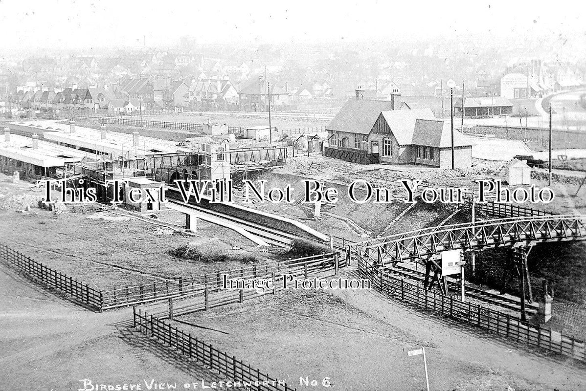 HF 764 - The New Letchworth Railway Station Under Construction, Hertfordshire 1913