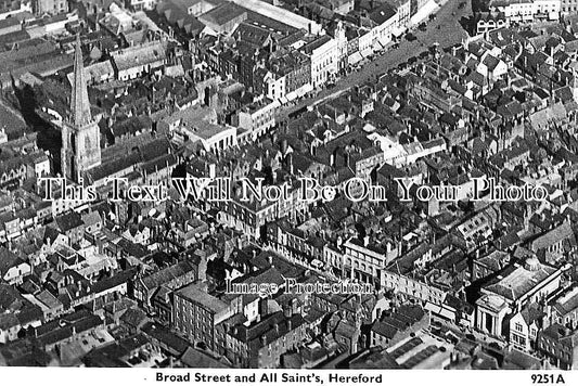 HR 130 - Broad Street & All Saint's, Hereford, Herefordshire Aerial View