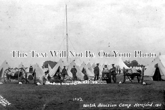 HR 145 - Welsh Division Camp At Hereford, Herefordshire c1912