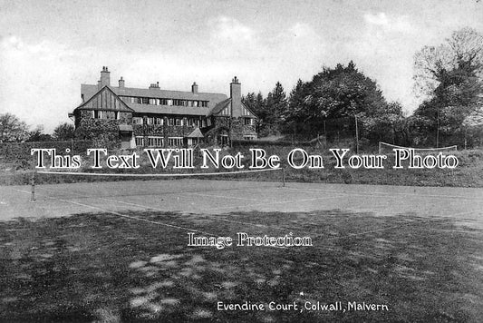 HR 189 - Tennis Courts Evendine Court ,Colwall, Herefordshire c1912