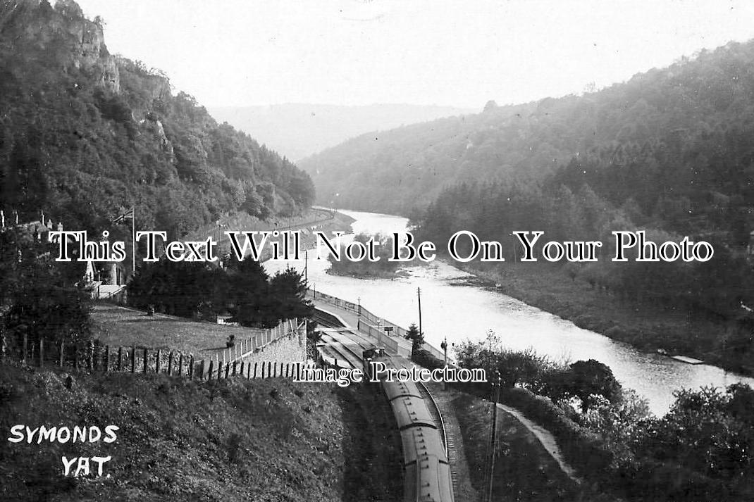 HR 230 - Symonds Yat Railway Station & River From Hill, Herefordshire c1907