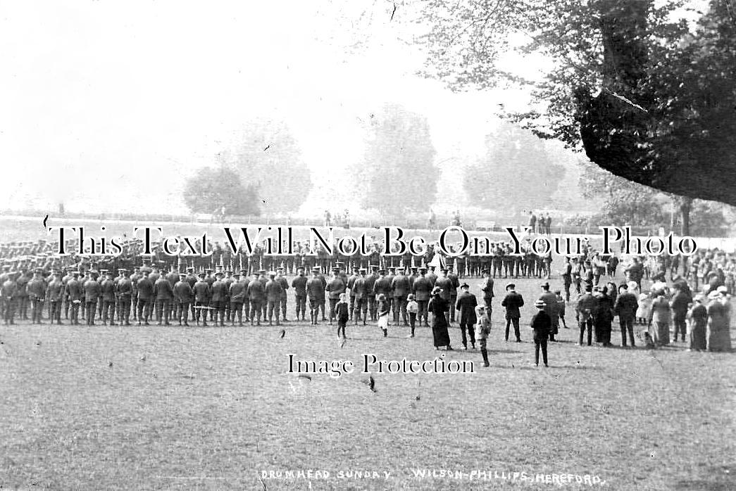 HR 379 - Drum Head Church Parade, Hereford, Herefordshire c1915