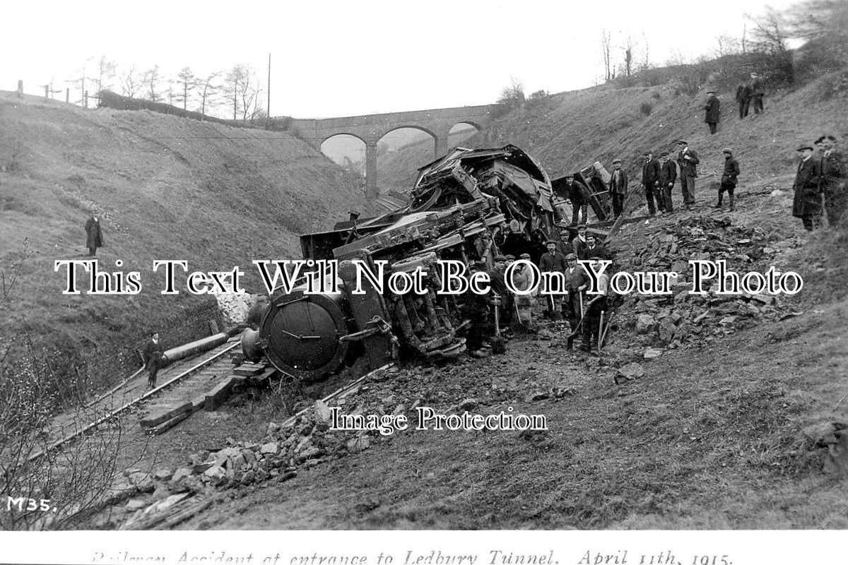 HR 400 - Railway Accident At Ledbury Tunnel Entrance, Herefordshire c1915