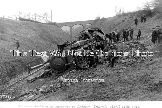 HR 400 - Railway Accident At Ledbury Tunnel Entrance, Herefordshire c1915