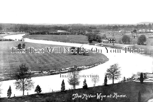 HR 795 - The River Wye At Ross, Herefordshire c1918