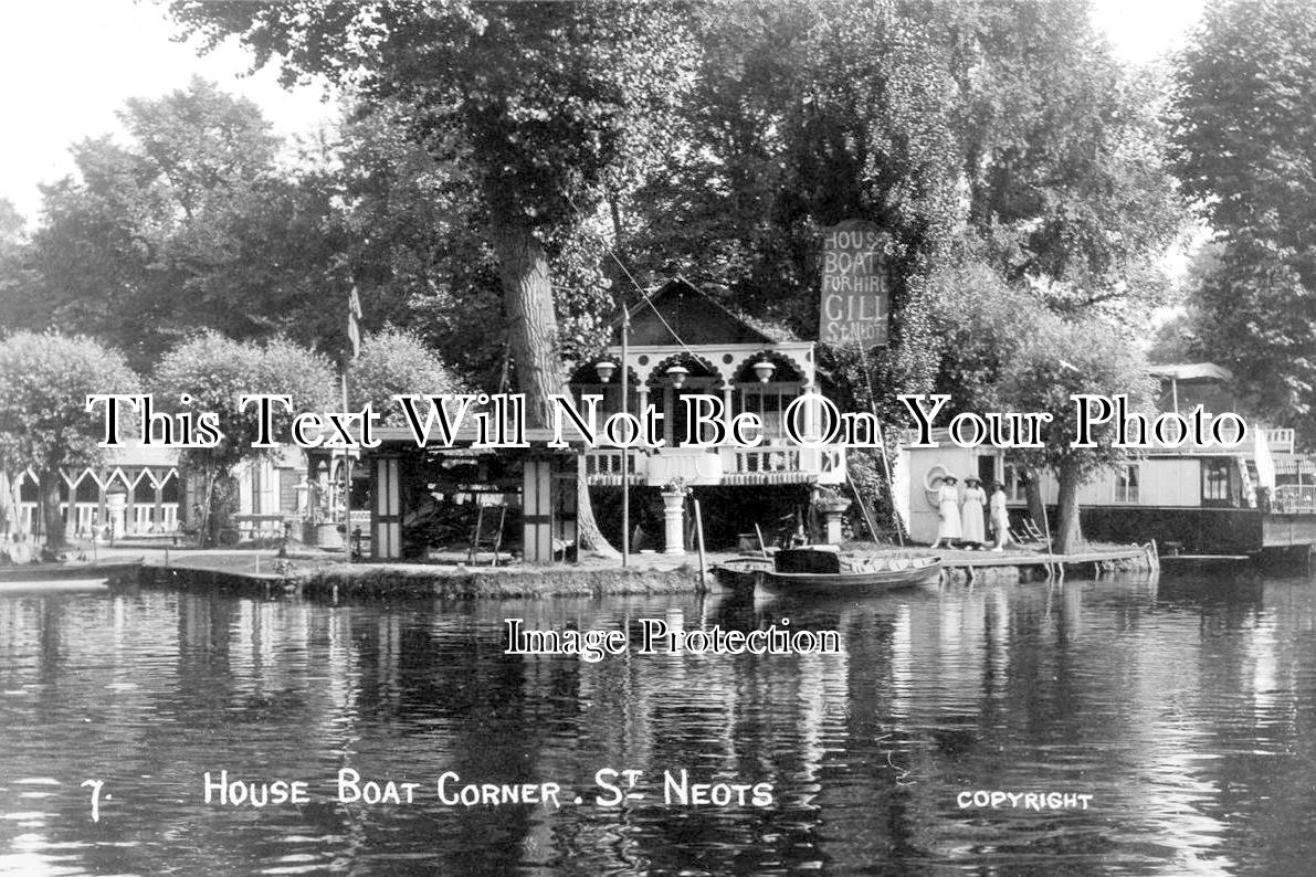 HU 203 - Houseboat Corner, St Neots, Cambridgeshire c1914