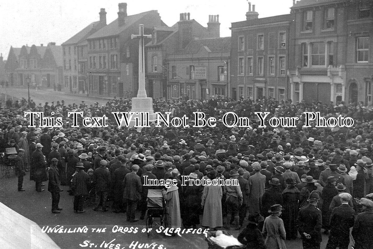 HU 282 - Unveiling The Cross Of Sacrifice, St Ives, Cambridgeshire 1920