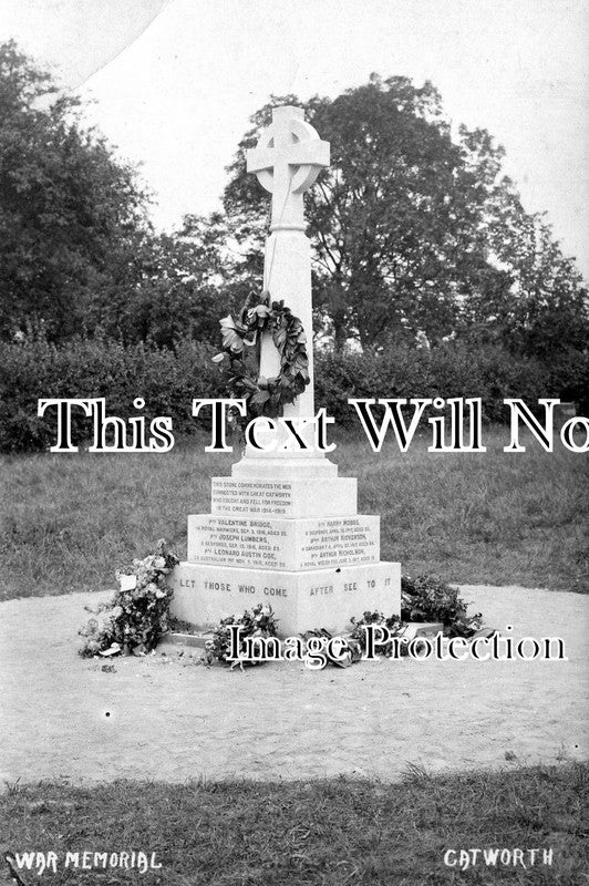 HU 87 - Catworth War Memorial, Cambridgeshire