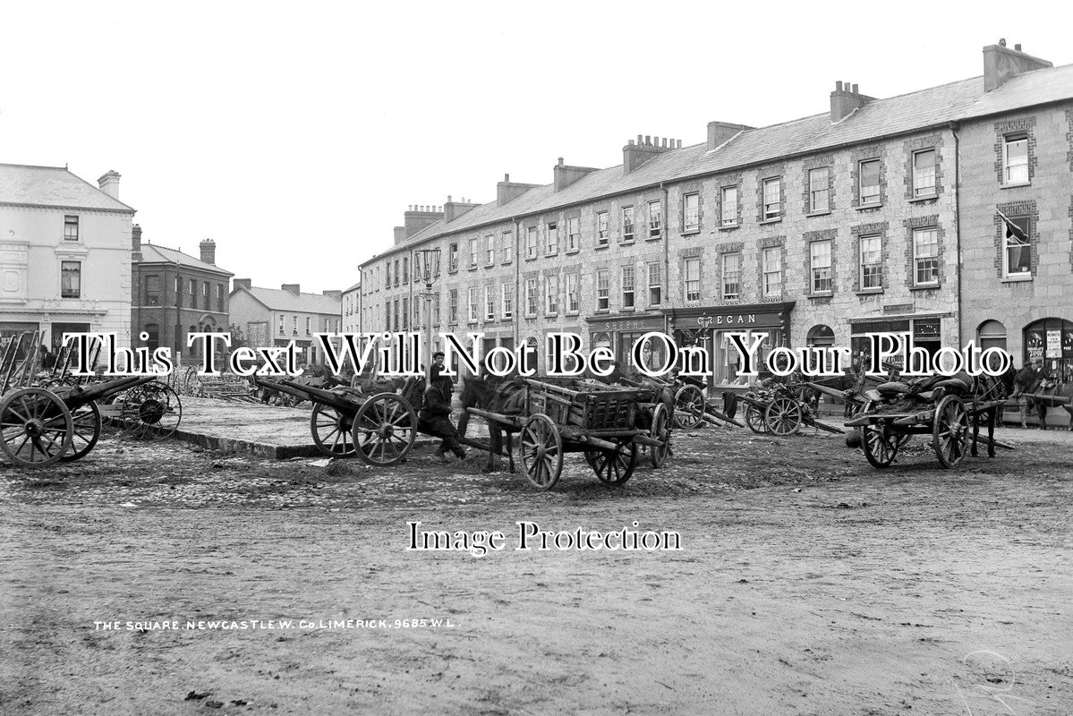 IE 100 - The Square, Newcastle West, County Limerick, Ireland c1907