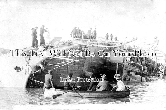 IO 1055 - Wreck Of HMS Gladiator, Isle Of Wight c1908