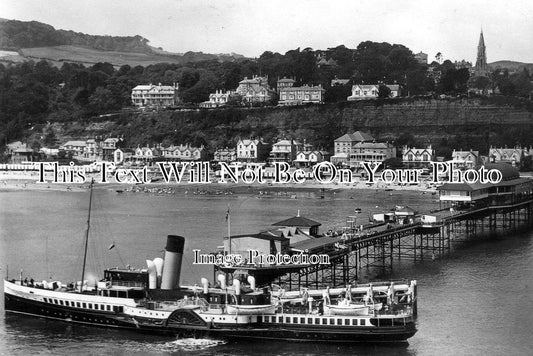 IO 106 - Shanklin Pier, Isle of Wight. Paddle Steamer at Pier