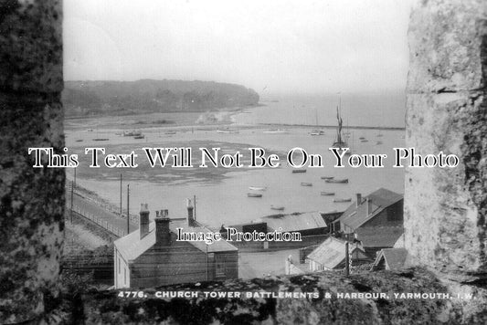 IO 1111 - Church Tower Battlements & Harbour, Yarmouth, Isle Of Wight