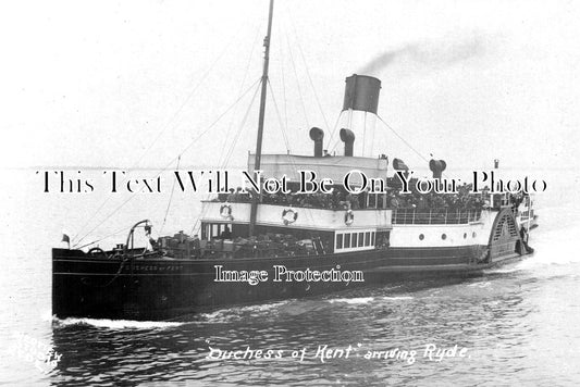 IO 1172 - Duchess Of Kent Paddle Steamer, Ryde, Isle Of Wight