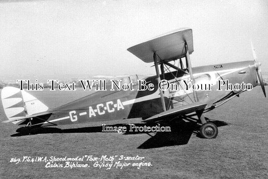 IO 1191 - Isle Of Wight Aviation Fox Moth Aeroplane