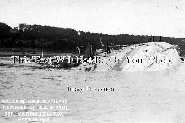 IO 21 - Wreck Of HMS Gladiator, Yarmouth, Isle Of Wight c1908