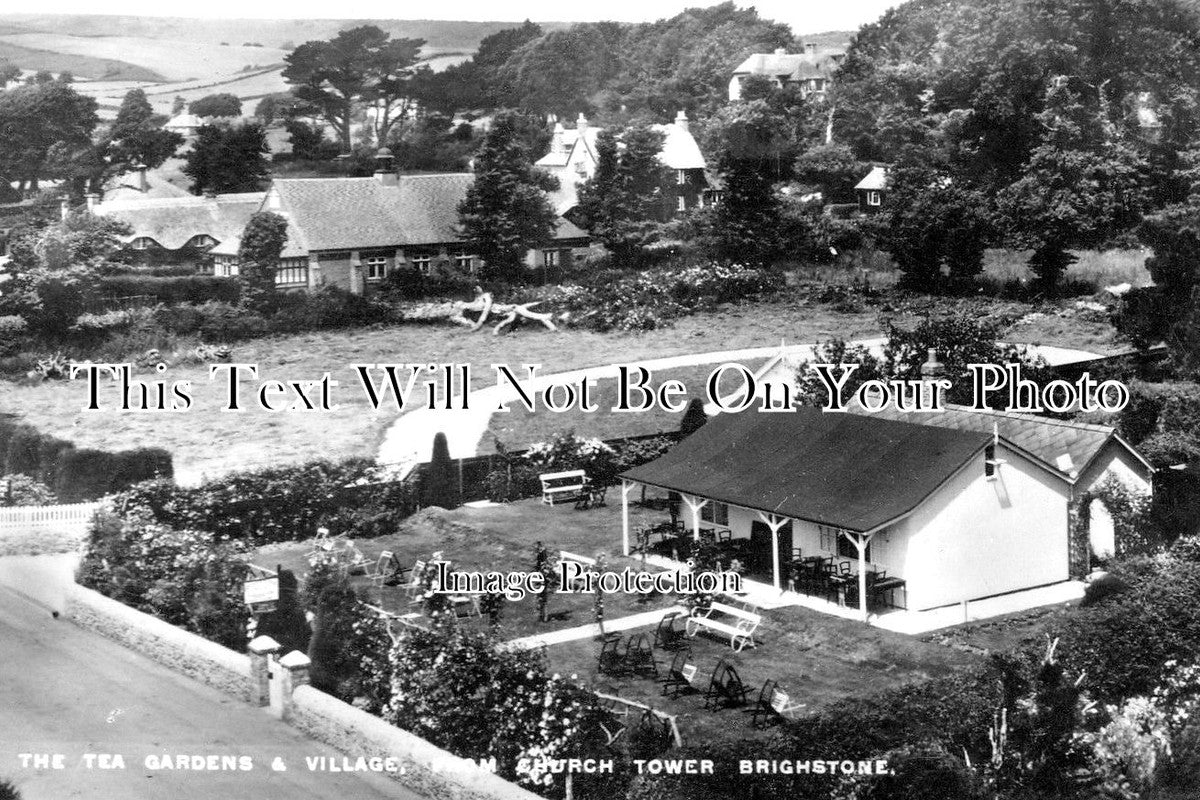 IO 571 - Tea Gardens & Village From Tower, Brighstone, Isle Of Wight