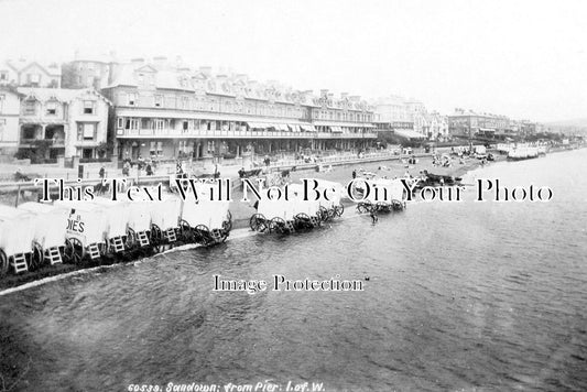 IO 659 - Bathing Machines, Sandown Beach, Isle Of Wight c1912