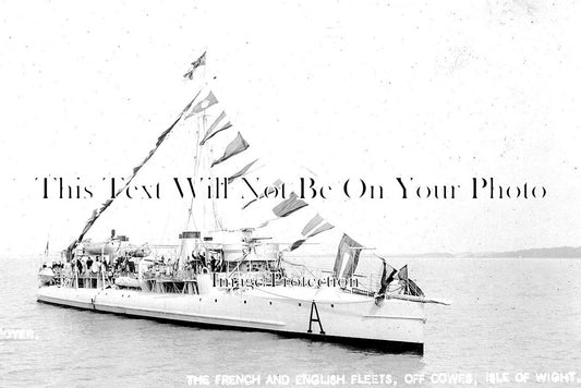 IO 688 - French Navy Destroyer French & English Fleet, Cowes, Isle Of Wight WW1