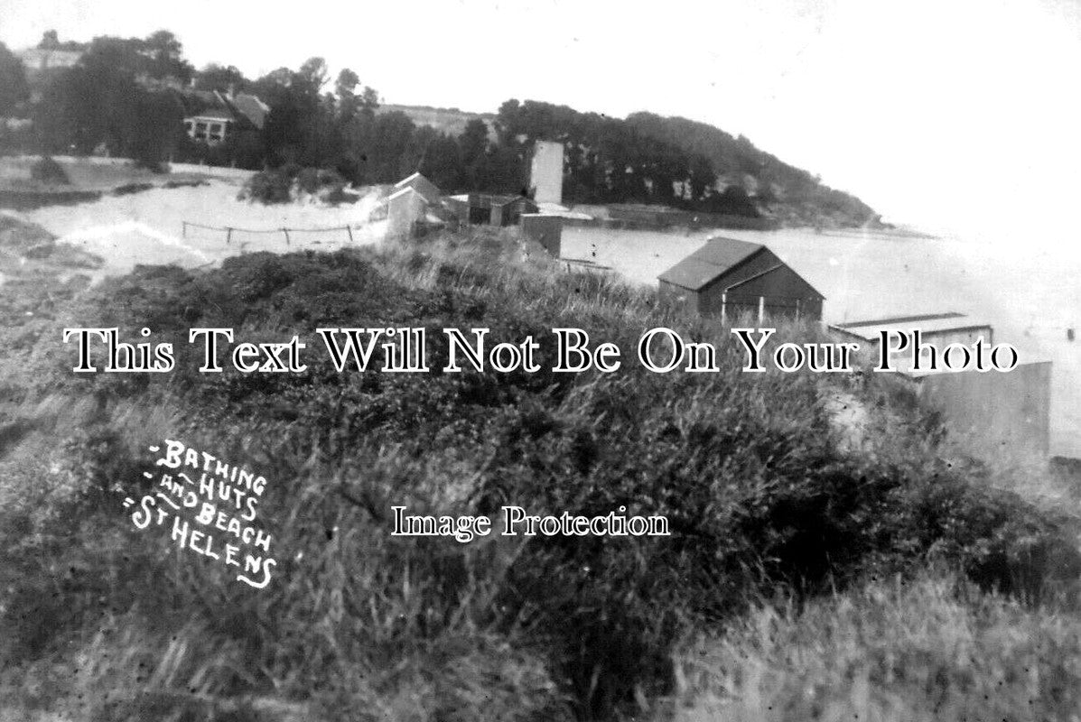 IO 760 - Bathing Huts & Beach, St Helens, Isle Of Wight c1925