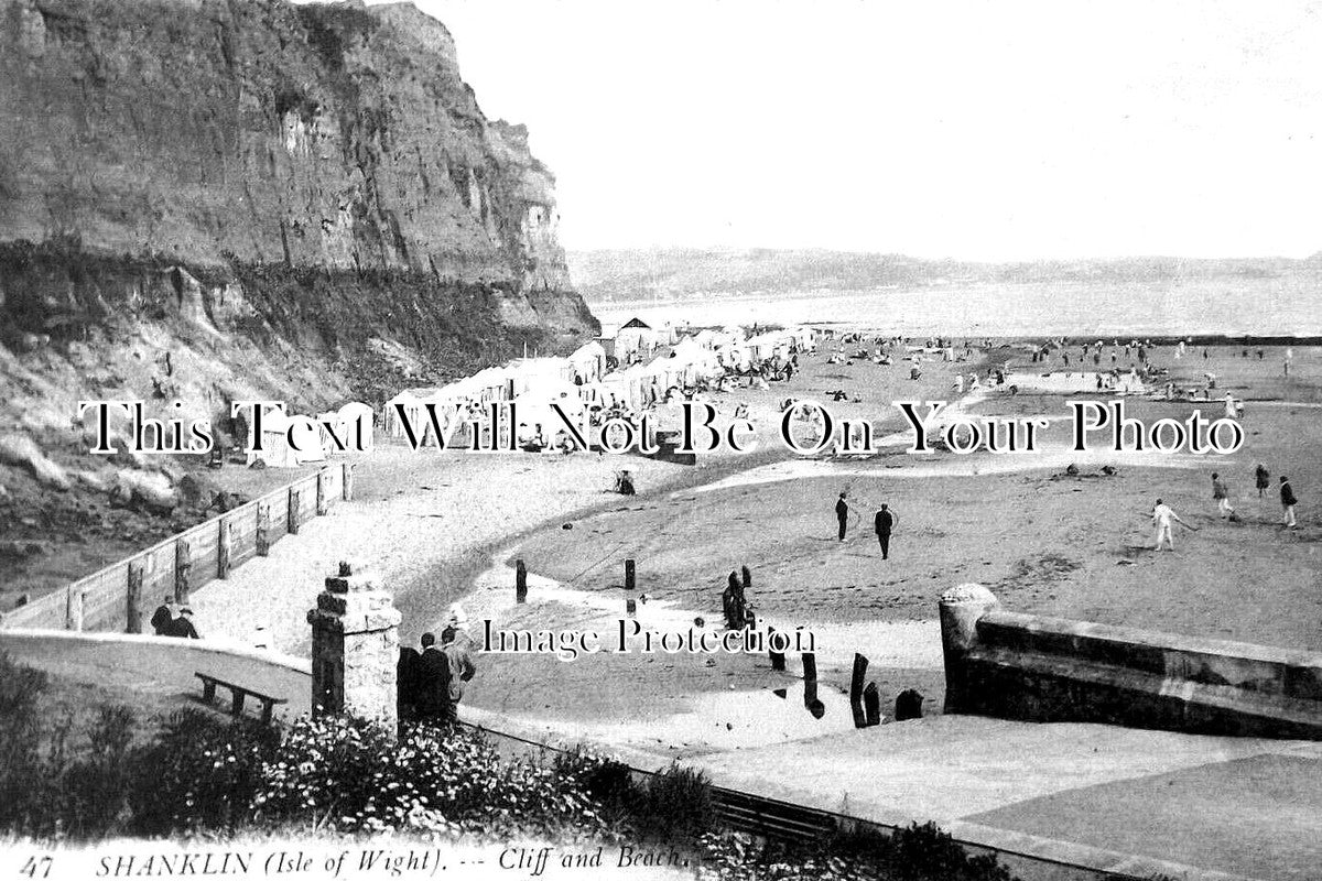 IO 774 - Cliff & Beach, Shanklin, Isle Of Wight c1916