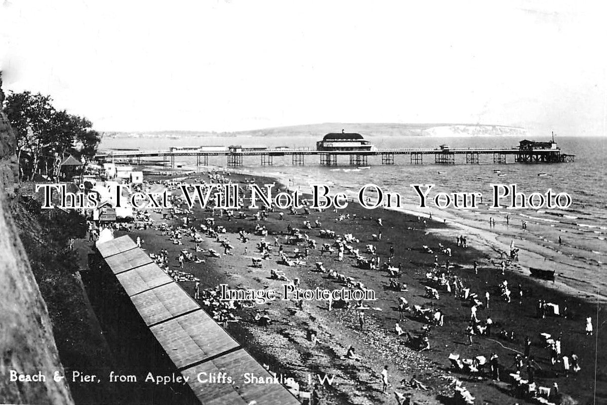 IO 789 - Beach & Pier From Appley Cliffs, Shanklin, Isle Of Wight