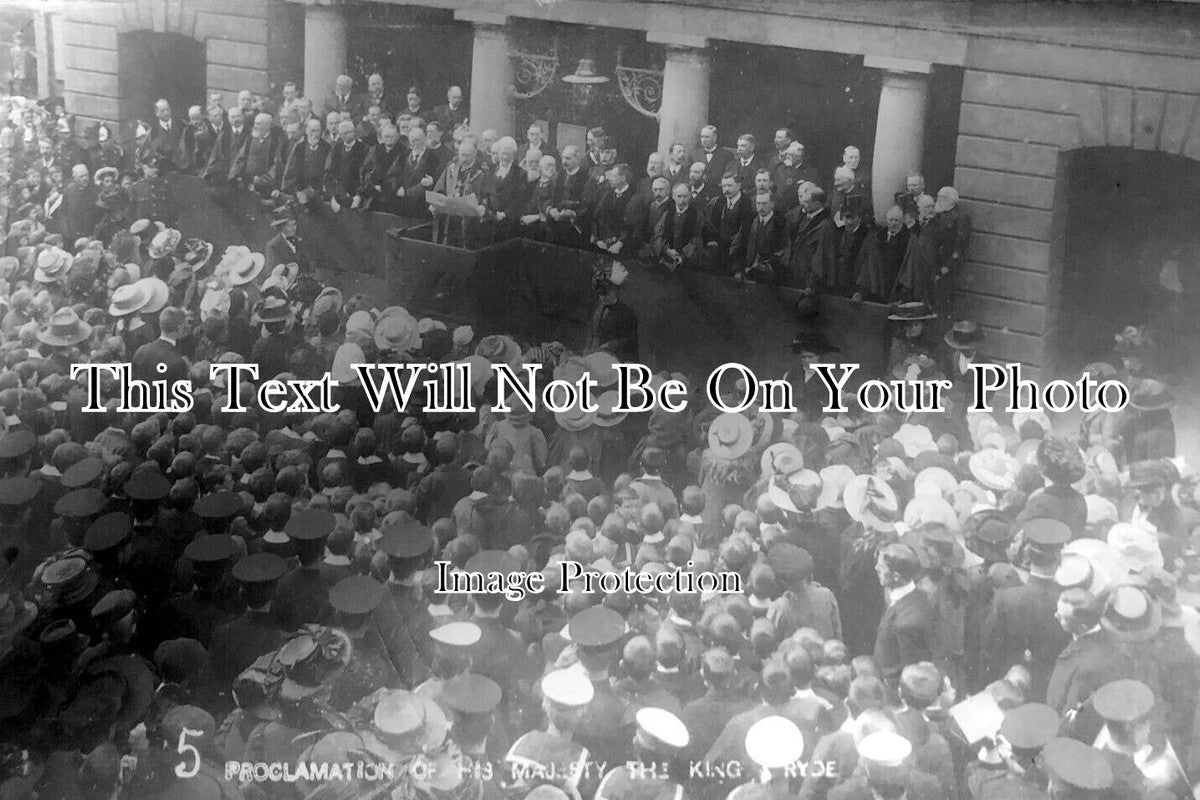 IO 918 - Proclamation Of The King, Ryde Town Hall, Isle Of Wight 1910