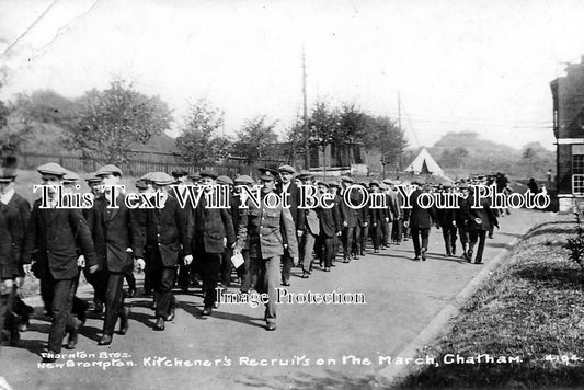 KE 1045 - Kitcheners Recruits On The March, Chatham, Kent c1914