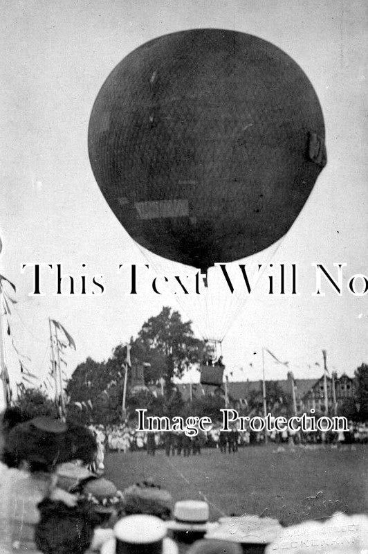 KE 1177 - Balloon Ascent At Beckenham Flower Show, Kent 1909