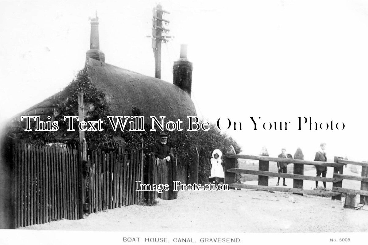 KE 1257 - The Boat House Canal, Gravesend, Kent c1912