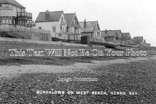 KE 1330 - Bungalows On West Beach, Herne Bay, Kent c1913