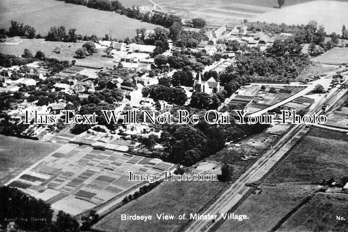 KE 1344 - Aerial View Of Minster, Kent