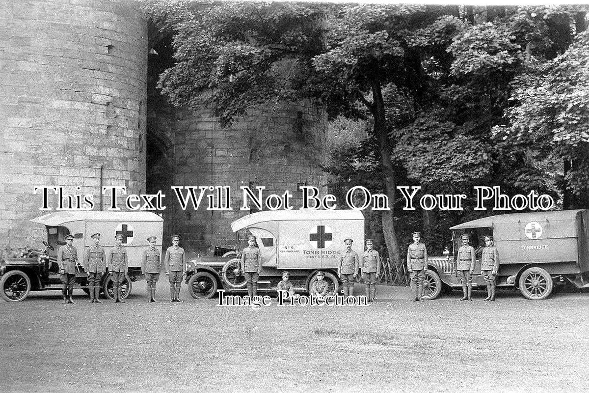 KE 142 - Tonbridge Red Cross Ambulances, WW1, Kent