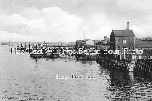 KE 161 - Riverside Scene, Gravesend, Kent c1900