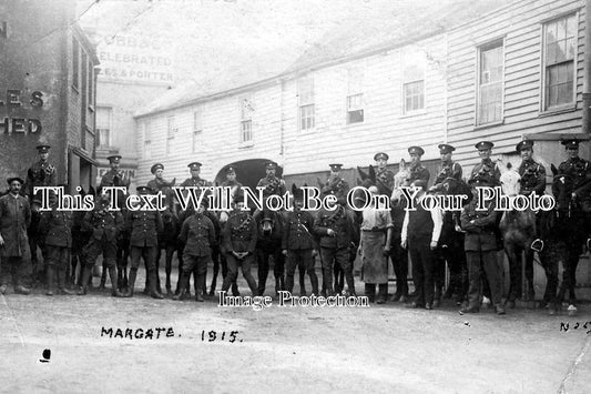 KE 1616 - Military ASC Soldiers, New Street, Margate, Kent 1915 WW1
