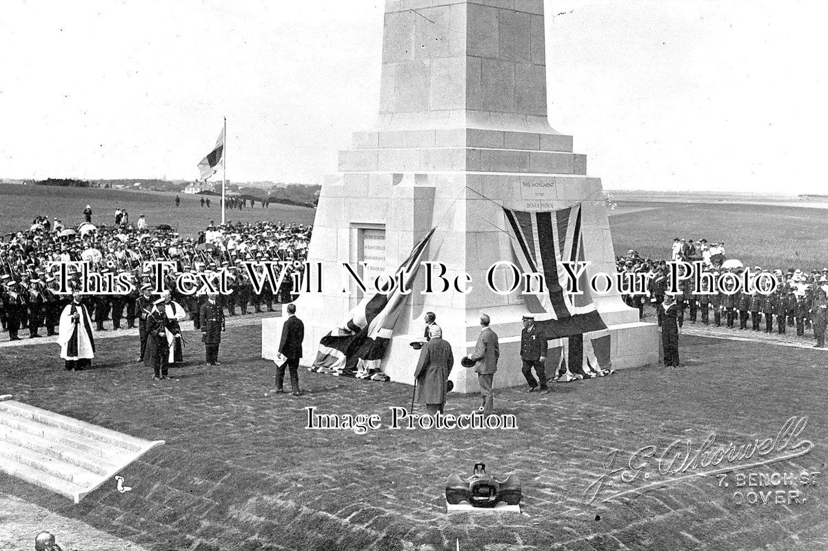KE 1643 - Unveiling R.N Dover Patrol Memorial, St Margarets Bay, Kent c1921