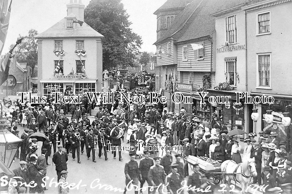 KE 1681 - Military March, Stone Street, Cranbrook, Kent c1911