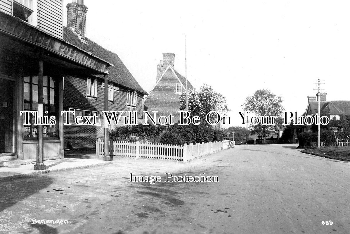 KE 1725 - Post Office & Bull Hotel, Benenden, Tunbridge Wells, Kent c1924